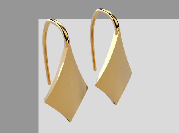 Kite earrings in 14K Yellow Gold