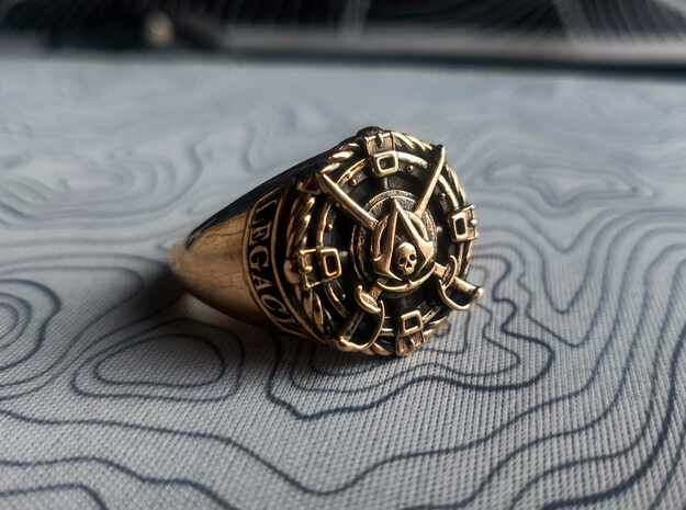 Pirate Ring in Polished Bronze