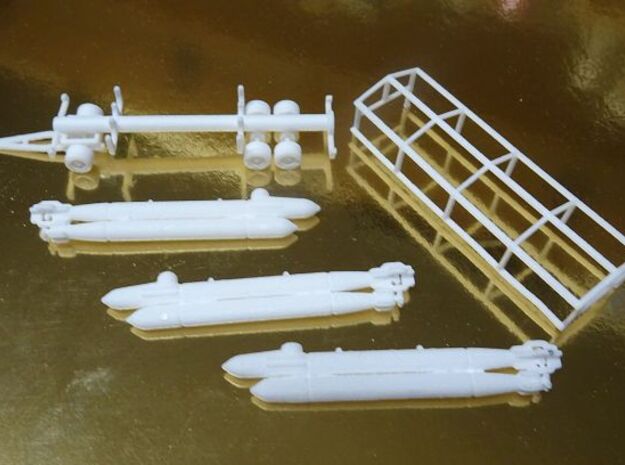 1/144 Marder submarine transport set in White Natural Versatile Plastic