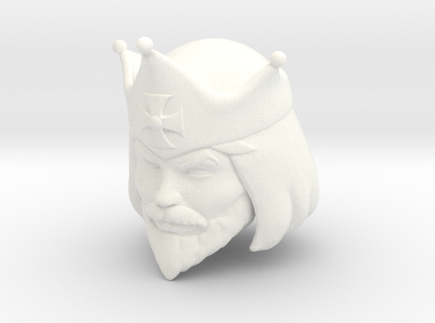 King He-man Head Classics/Origins in White Processed Versatile Plastic