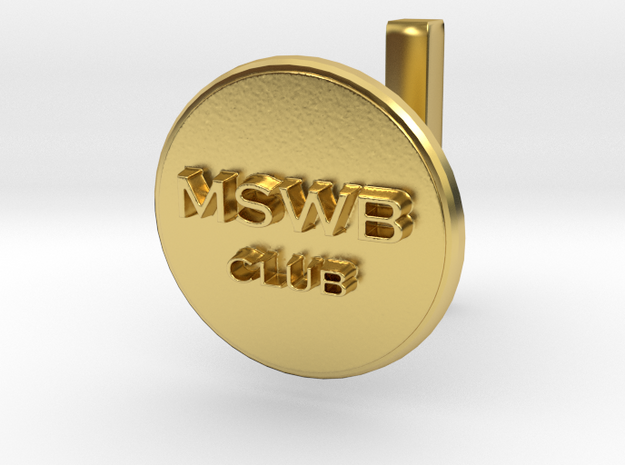Cufflink MSWB Club in Polished Brass