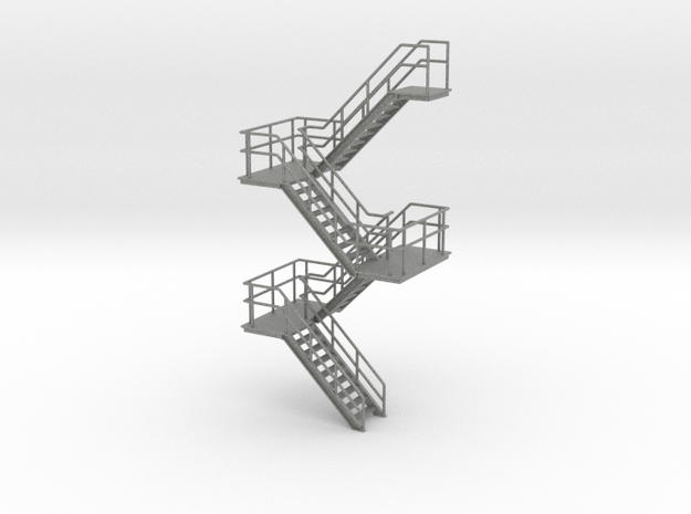 O Scale Stairs 152mm in Gray PA12