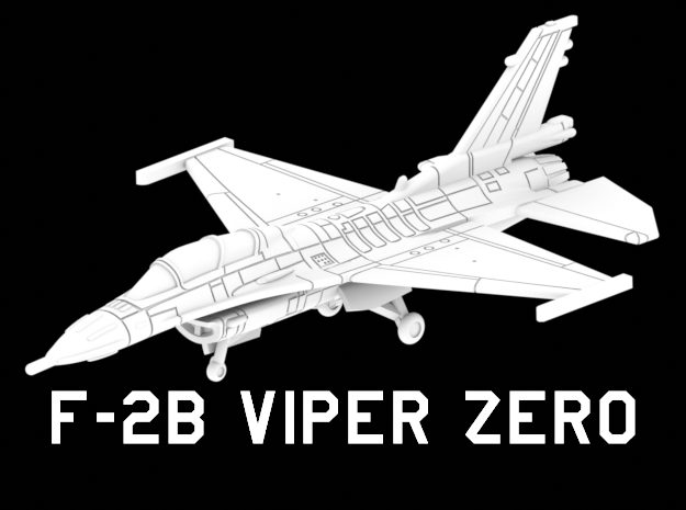 F-2B Viper Zero (Clean) in White Natural Versatile Plastic: 1:220 - Z
