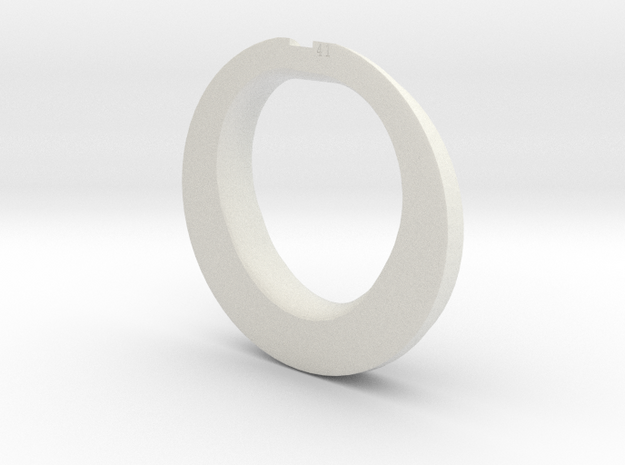 41mm P12 Chastity retainer ring in White Natural TPE (SLS)
