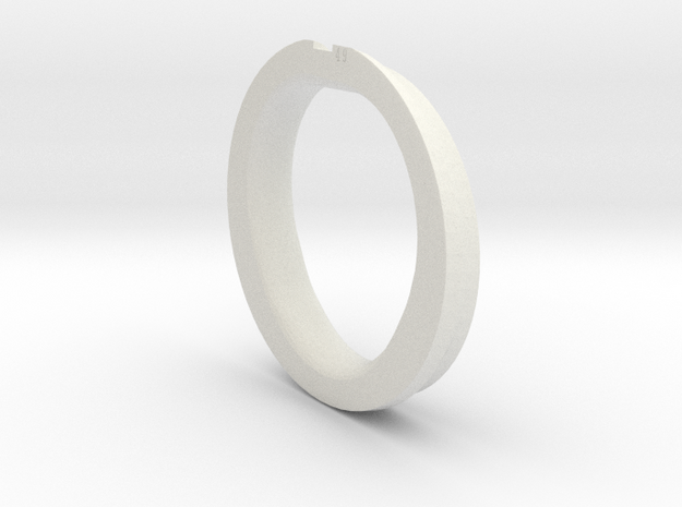 49mm P12 Chastity retainer ring in White Natural TPE (SLS)