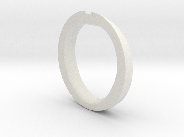 50mm P12 Chastity retainer ring in White Natural TPE (SLS)