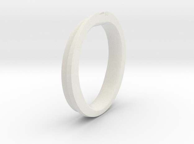 52mm P12 Chastity retainer ring in White Natural TPE (SLS)
