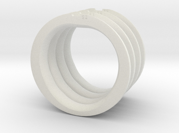  (52mm-55mm) 4 P12 Chastity retainer rings in White Natural TPE (SLS)