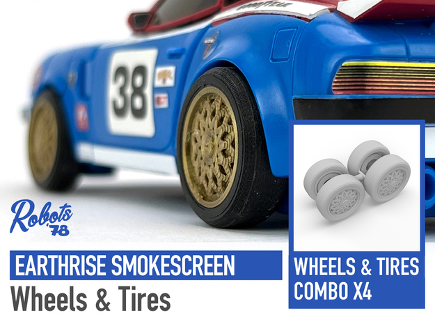 Earthrise Smokescreen Wheels & Tires Combo in White Natural Versatile Plastic