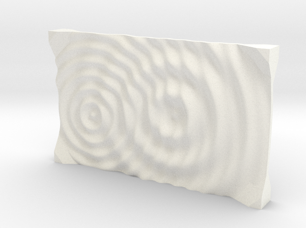 Wave Interference Soap Dish in White Processed Versatile Plastic