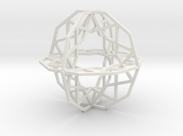 Girih Tile - Triple Decagon in White Natural Versatile Plastic