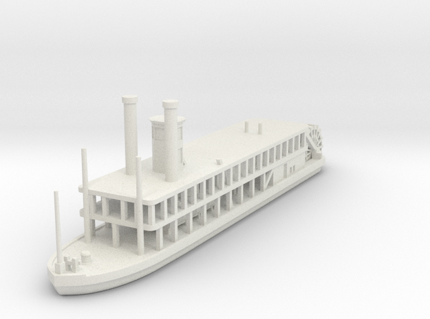 1/600 Transport Steamer Lookout in White Natural Versatile Plastic