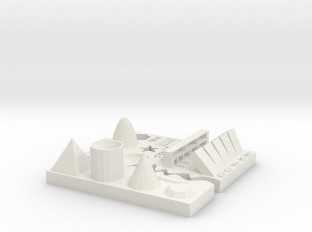 3D Printer Test File Challenge
 in White Natural Versatile Plastic