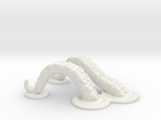 Octopus Tablet Stand Version Two  
 in White Natural Versatile Plastic