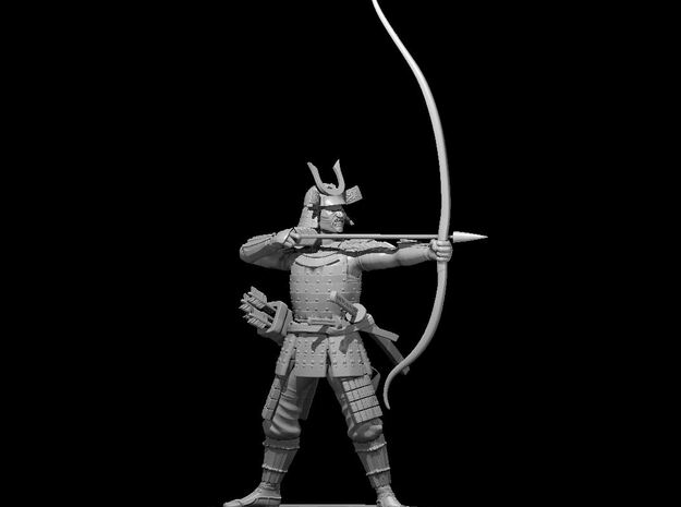 Samurai ranged in Clear Ultra Fine Detail Plastic