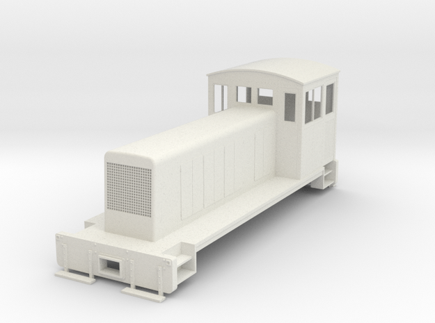 ON30 conversion body for switcher chassis in White Natural Versatile Plastic