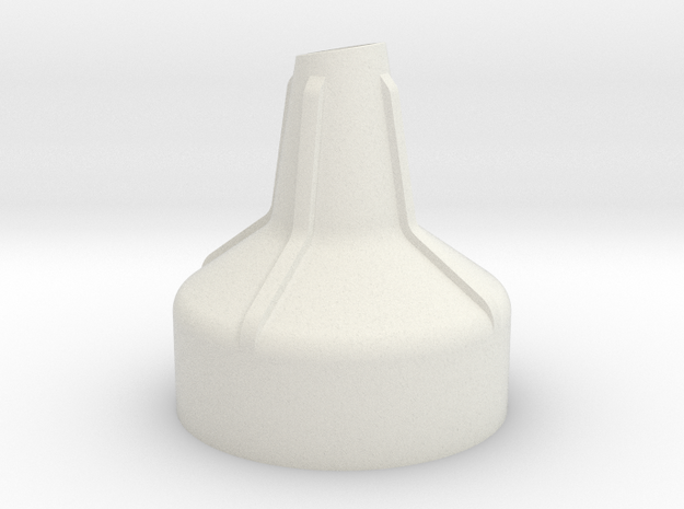 Innovative Vented Funnel
 in White Natural Versatile Plastic