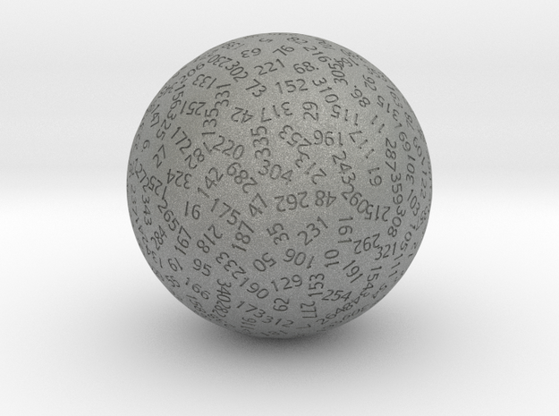 d360 Antipodal Sphere Dice in Gray PA12