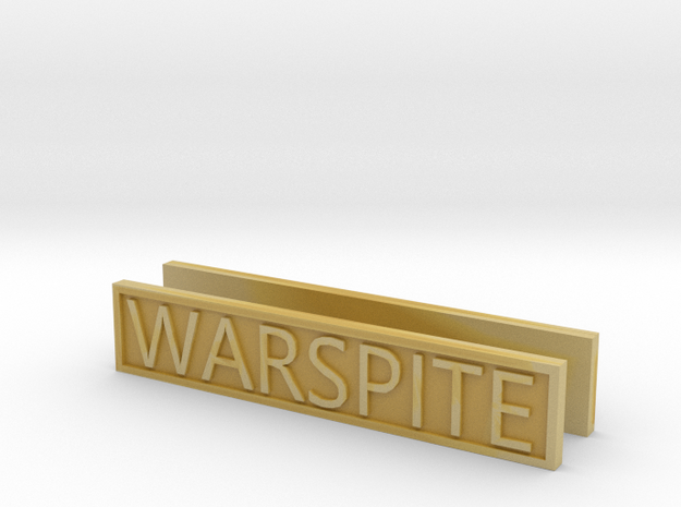 1/100 HMS Warspite - Nameplate in Tan Fine Detail Plastic