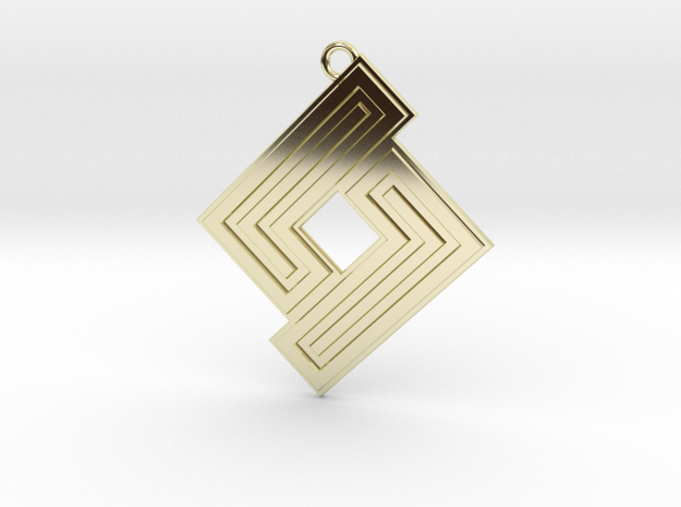 Jera Rune Medallion  in 14k Gold Plated Brass