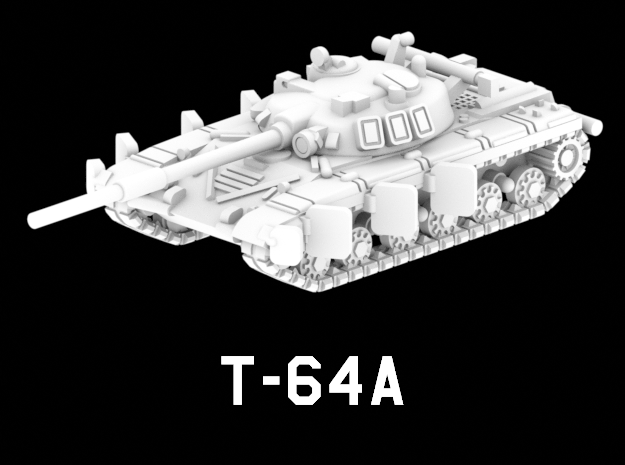 T-64A in White Natural Versatile Plastic: 1:220 - Z