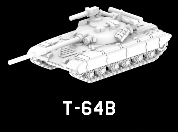T-64B in White Natural Versatile Plastic: 1:220 - Z