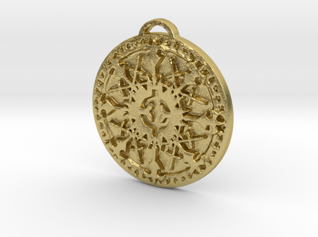 Paladin Class Medallion in Natural Brass