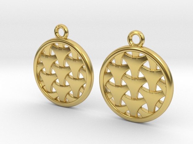 Knitted triangles in circle in Polished Brass