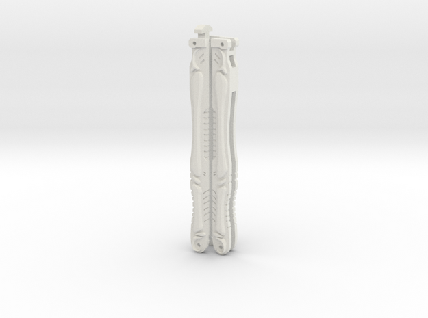 Tosh's Balisong in White Natural Versatile Plastic