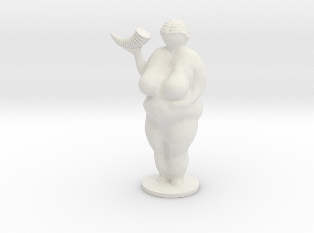 Venus of Laussel Figurine in White Natural Versatile Plastic