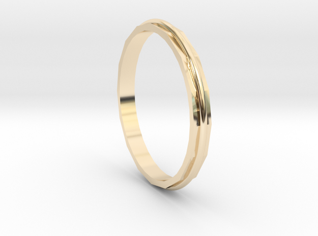 Square Two Ring - Sz. 9 in 14K Yellow Gold