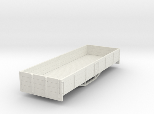 OO9 bogie 3 plank dropside  wagon (short) in White Natural Versatile Plastic