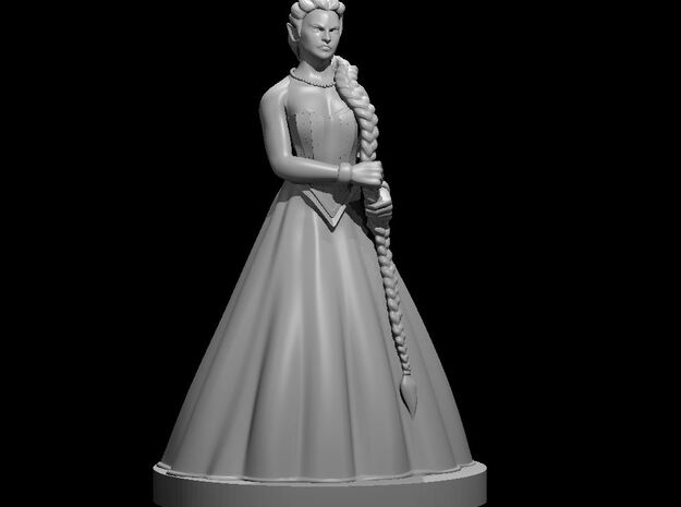 Noble Elf Female in Clear Ultra Fine Detail Plastic