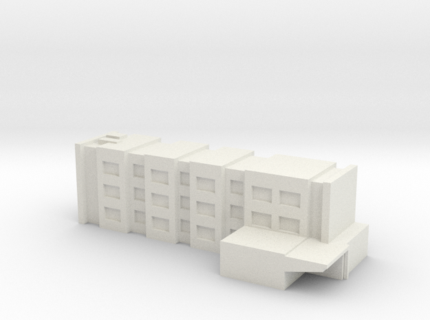 1:400 Airport Hotel 3 in White Natural Versatile Plastic