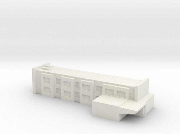 1:400 Airport Hotel 4 in White Natural Versatile Plastic