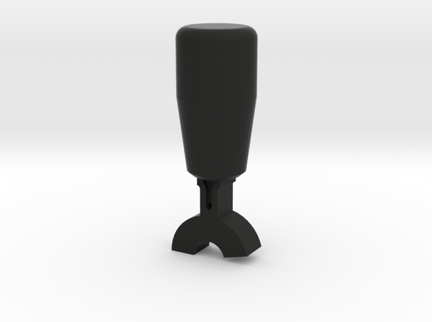 Train Cab Switch Casing (cylinder, one side) in Black Natural Versatile Plastic