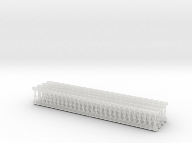 Baluster 01, 2 inches Lenght. 1:148 Scale  in Clear Ultra Fine Detail Plastic