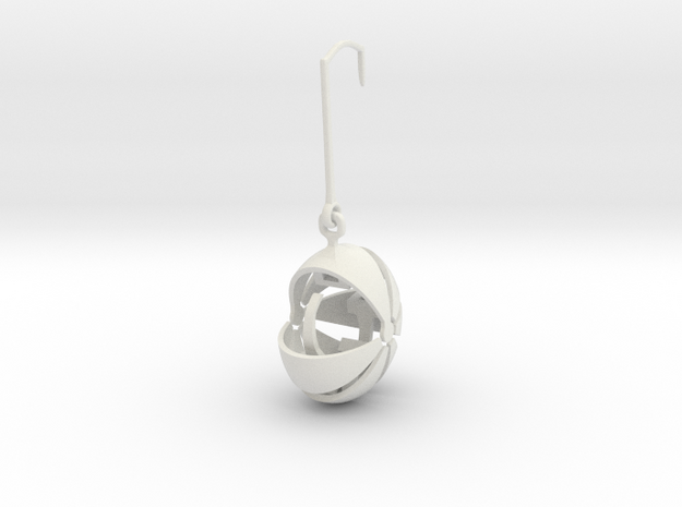 armadillo  earring stone keeper in White Natural Versatile Plastic