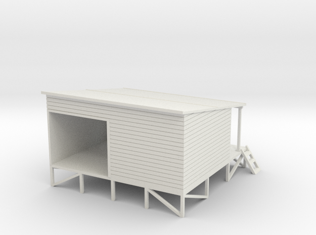 35 Ton Coal Shed 1:120 in White Natural Versatile Plastic