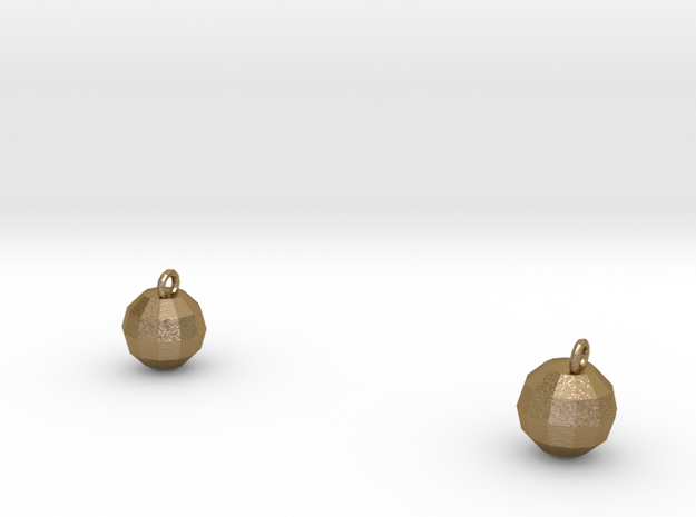 Xmas Ball Earrings gold in Polished Gold Steel