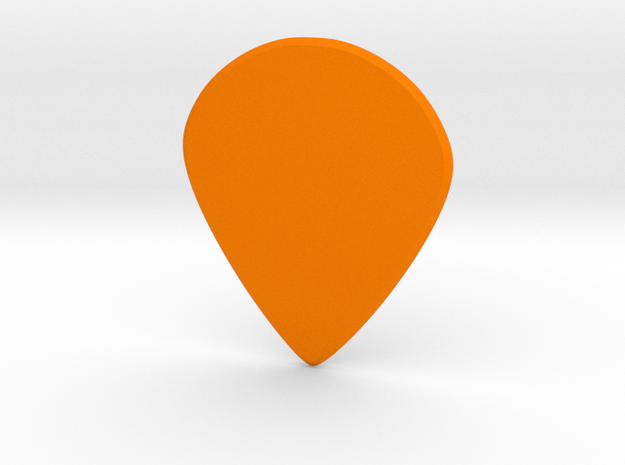 guitar pick in Orange Processed Versatile Plastic