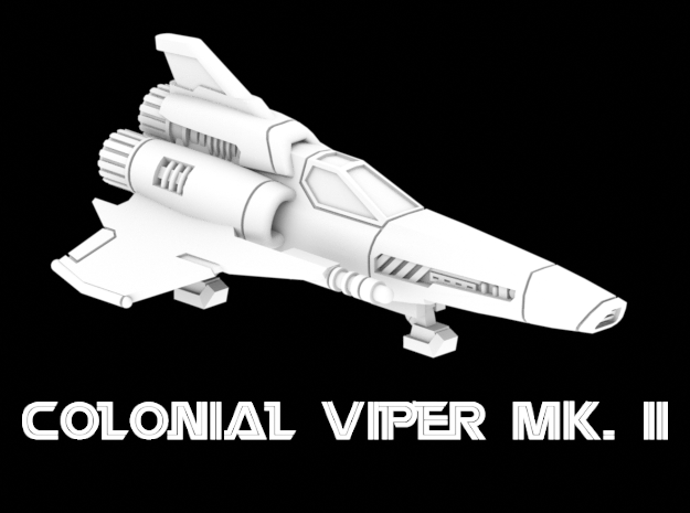 Colonial Viper Mk. II in White Natural Versatile Plastic: 1:220 - Z