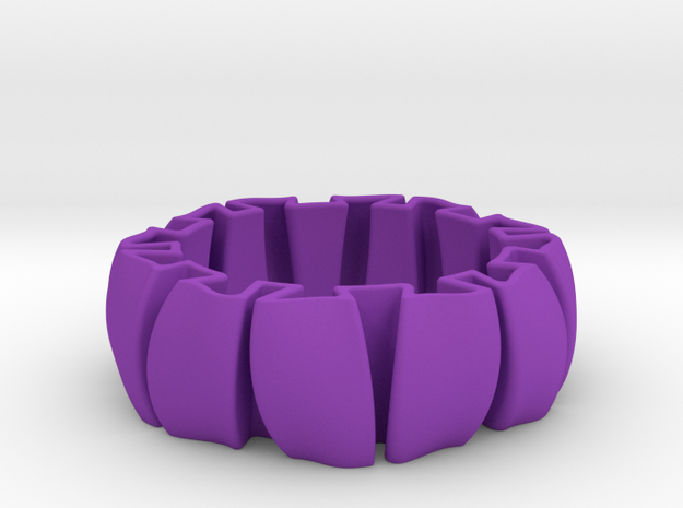 Spring Bracelet in Purple Processed Versatile Plastic
