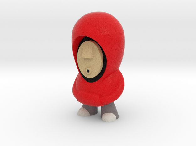 7cm Red Hoodie in Full Color Sandstone