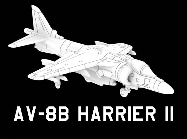 AV-8B Harrier II Plus (Clean) in White Natural Versatile Plastic: 1:220 - Z