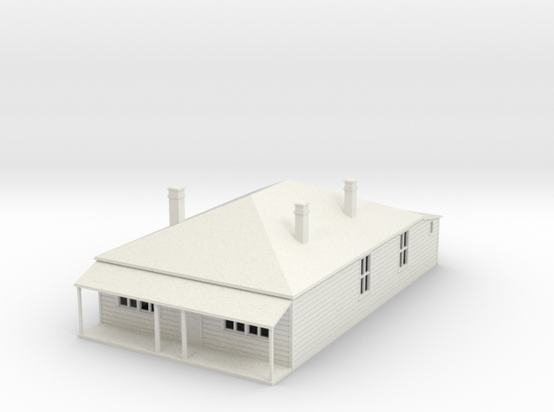Older  House 1:120 in White Natural Versatile Plastic