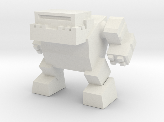Robot 0042 Mech Bot v1 Bulldog in White Natural Versatile Plastic