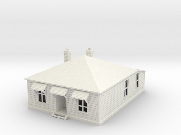 NZR Officers House 1:120 in White Natural Versatile Plastic