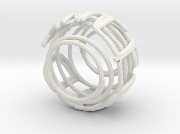 Swirl (30) in White Natural Versatile Plastic