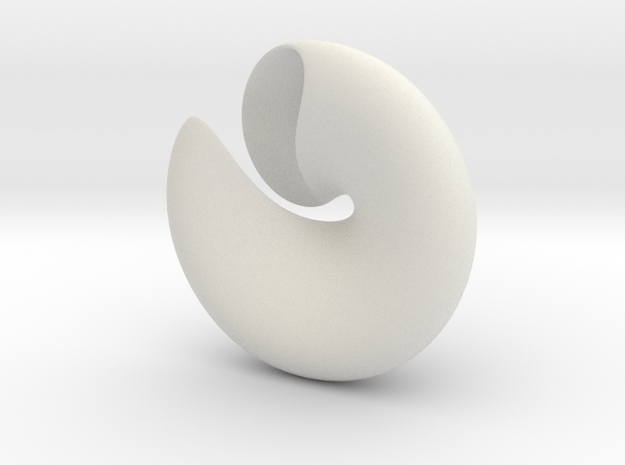 smooth Shell #1 in White Natural Versatile Plastic